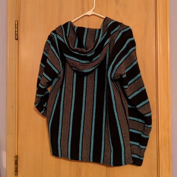 Size Medium Blue, Grey, Black Hippie Hoodie! - Picture 3 of 3